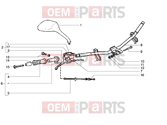gilera Runner 180 VXR Handlebars » Handlebars component parts