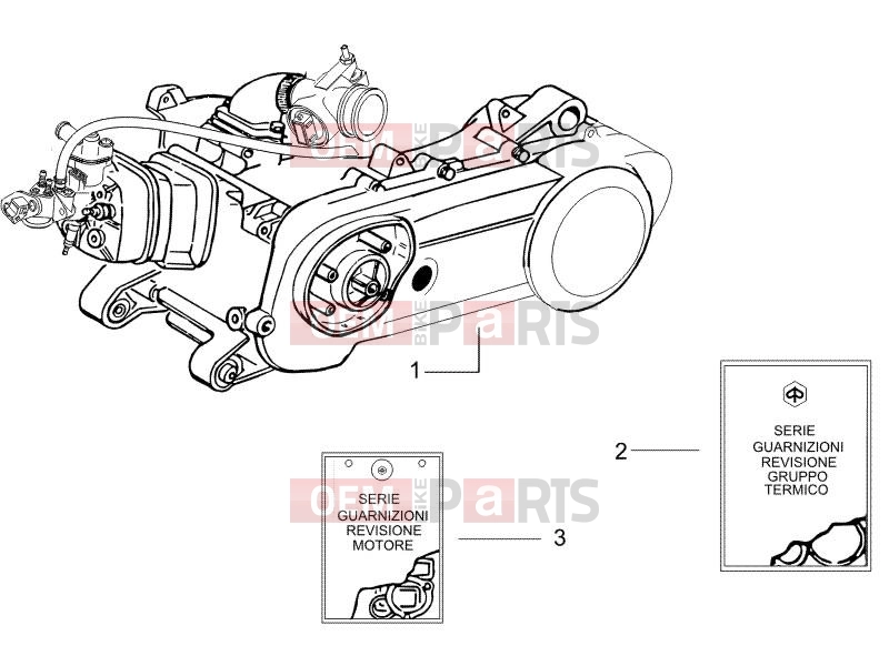 gilera 2006 Runner 50 Pure Jet Engine » Engine, assembly