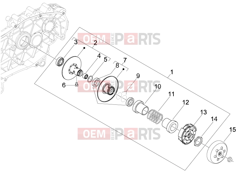 gilera 2013 Runner 50 SP Engine » Driven pulley