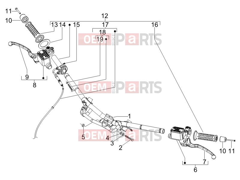 gilera 2013 Runner 50 SP Handlebars/Steering » Handlebars - Master cil.