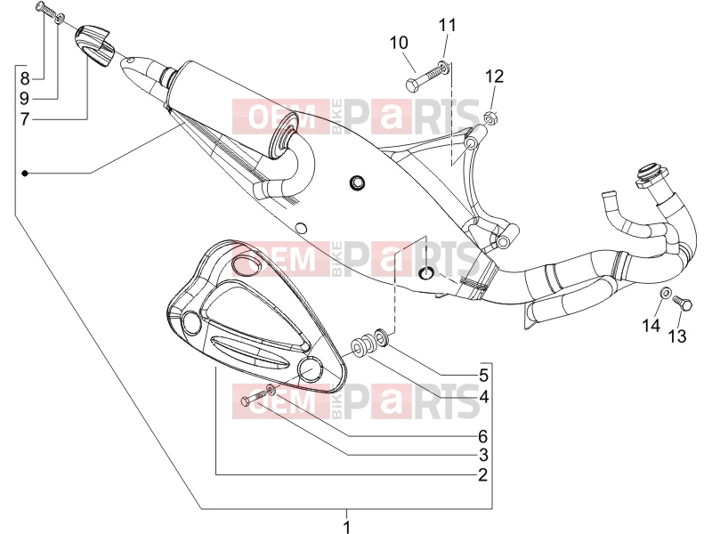 gilera 2014 Runner 50 SP Engine » Silencer