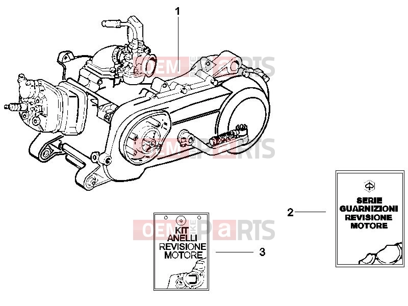 gilera 2006 Runner 50 SP Engine » Engine, assembly