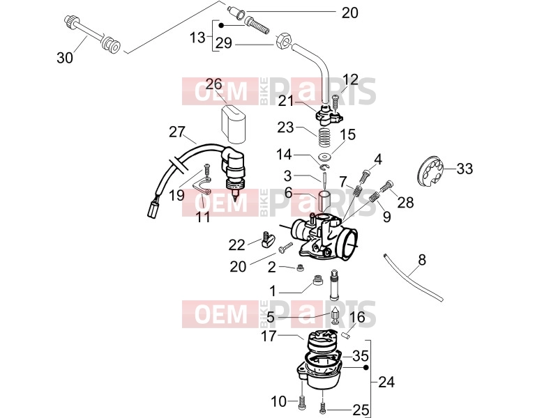Engine » Carburetor's components - Gilera Runner 50 SP 2007