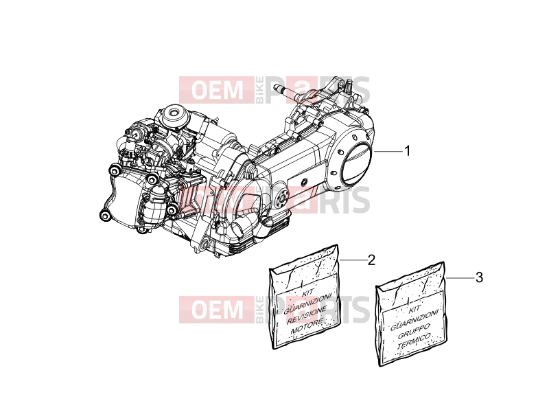 gilera 2017 Runner 125 ST 4T Engine » Engine, assembly