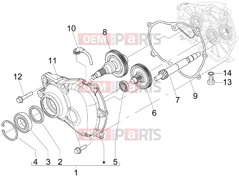 gilera 2012 Runner 200 ST 4T Engine » Reduction unit