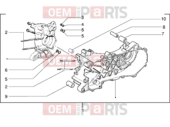 Engine » Crankcase - Gilera Stalker 50