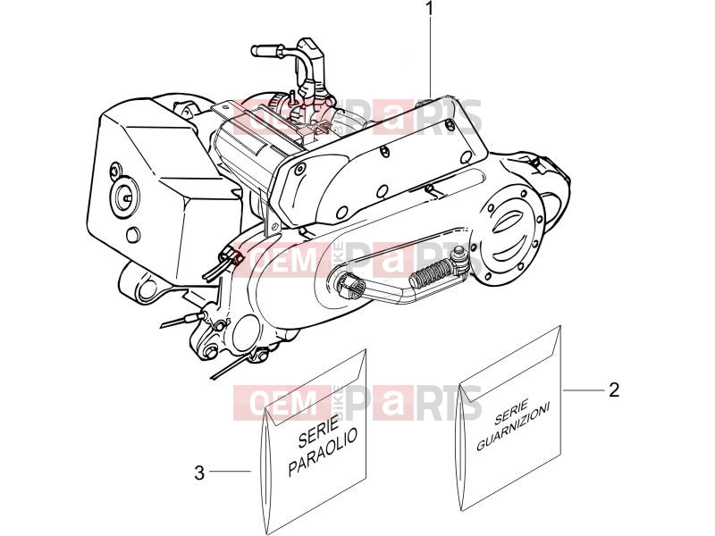 gilera 2007 Storm 50 Engine » Engine, assembly