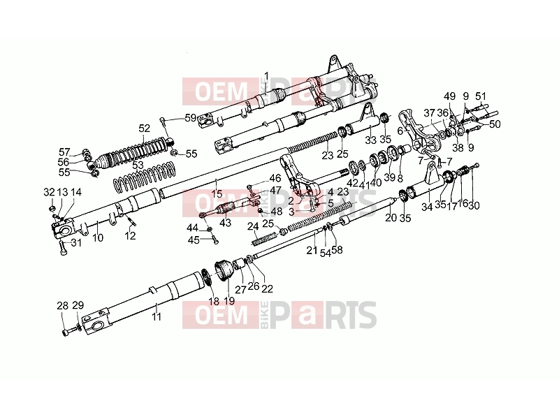 FRAME » Front fork - Motoguzzi SP 1000 1982