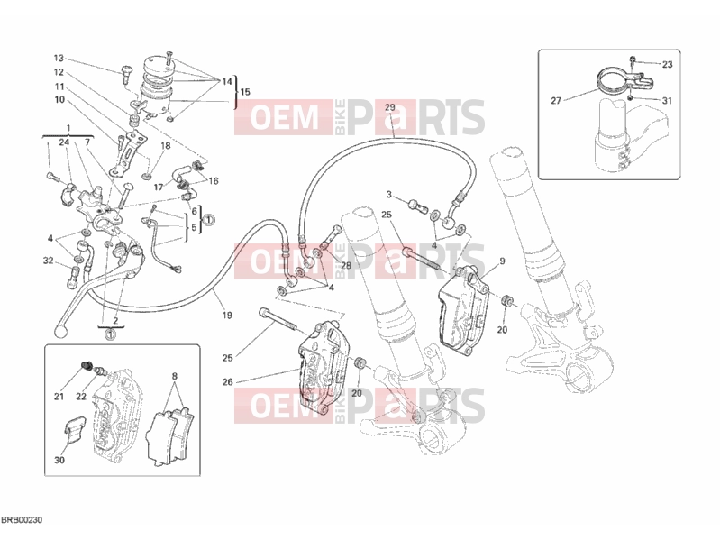 DUCATI 2007 Superbike 1098 S Tricolore FRONT BRAKE SYSTEM » BRAKING SYSTEM