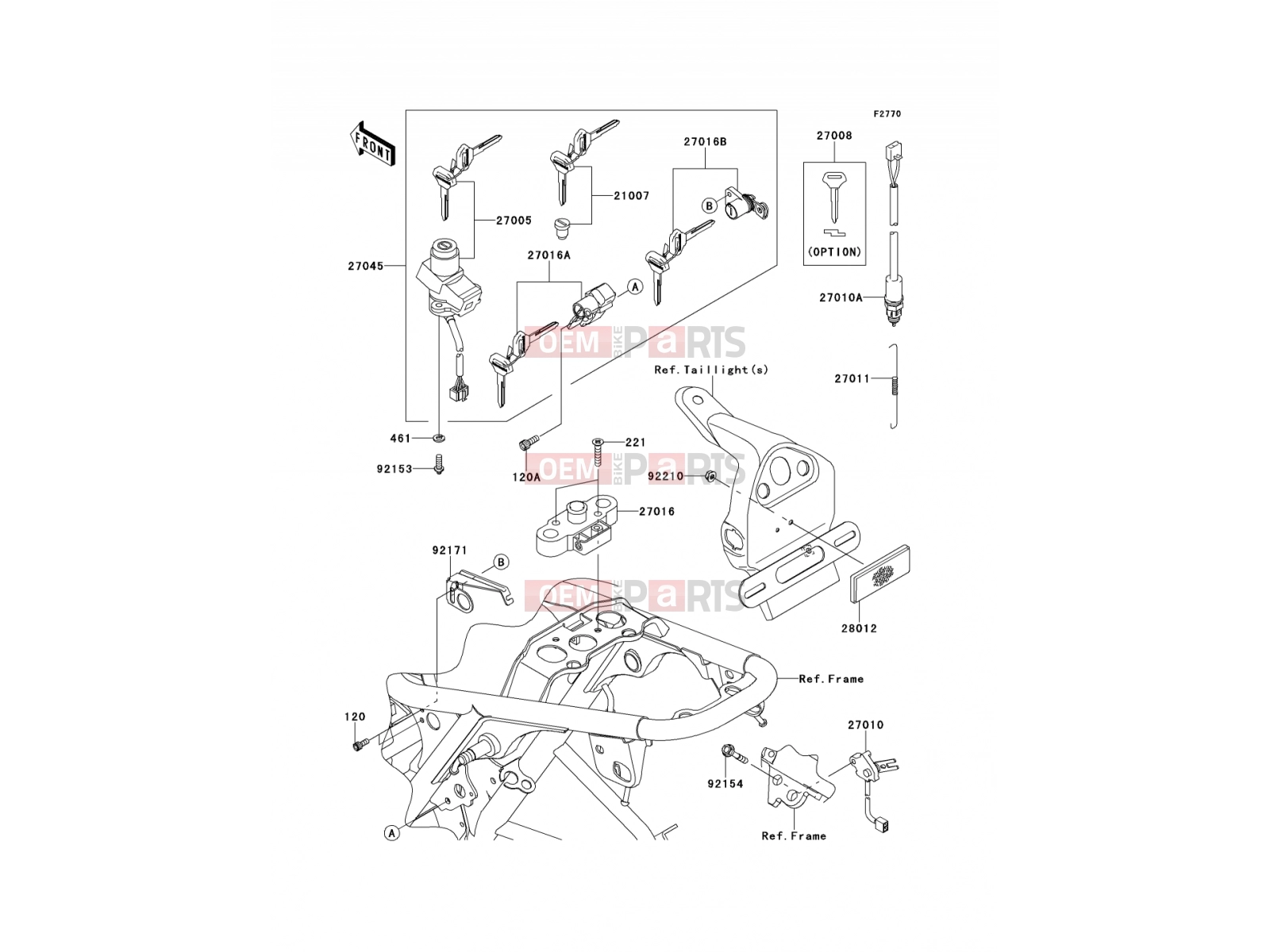 Ignition Switch - Kawasaki W800 (EJ800ABF) 2011