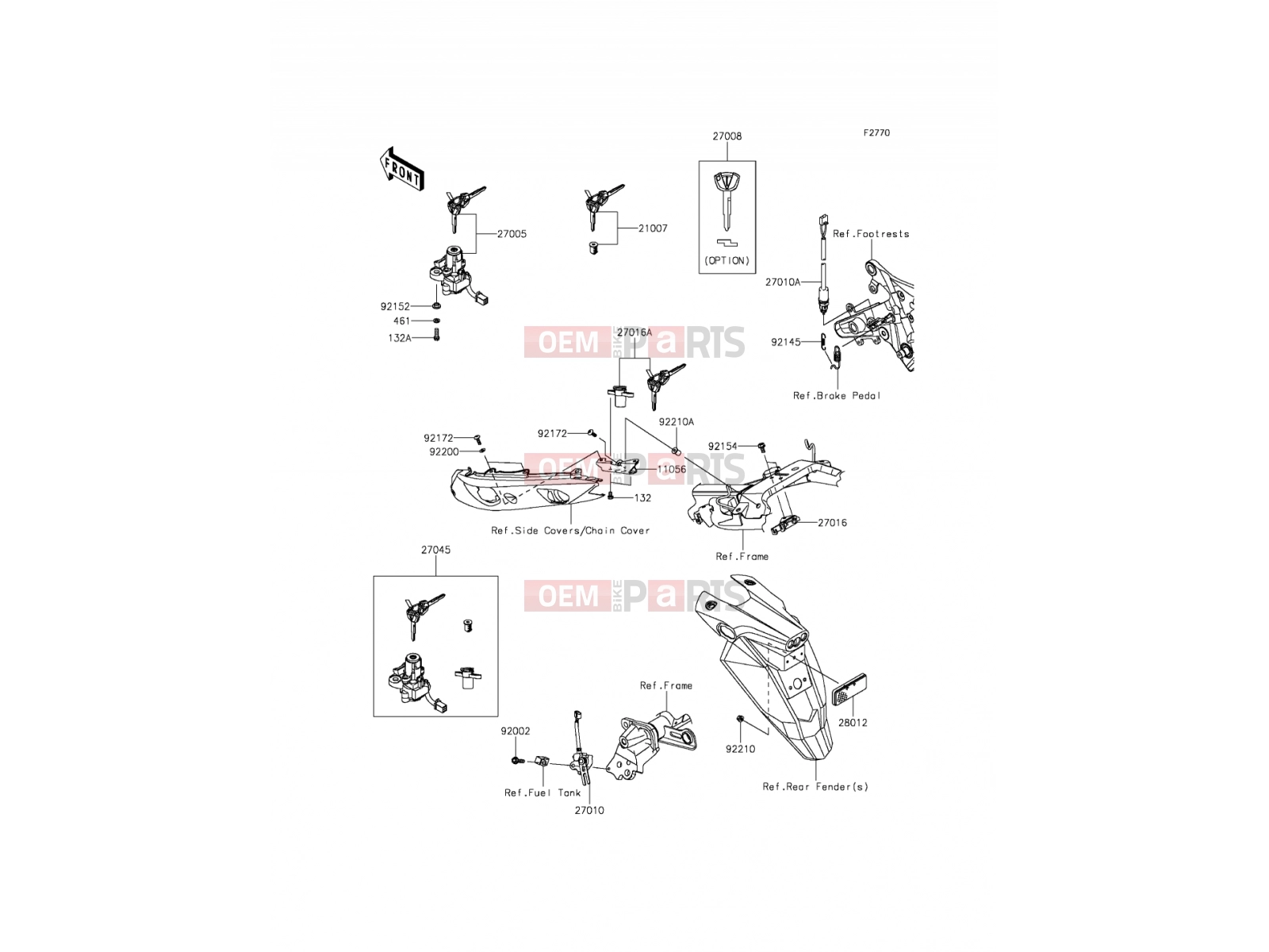 Ignition Switch - Kawasaki ER-6f ABS (EX650FCF) 2012