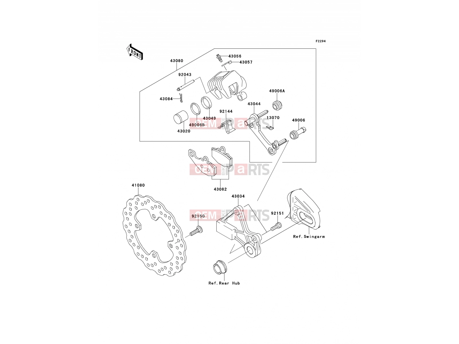 KAWASAKI 2014 Rear Brake
