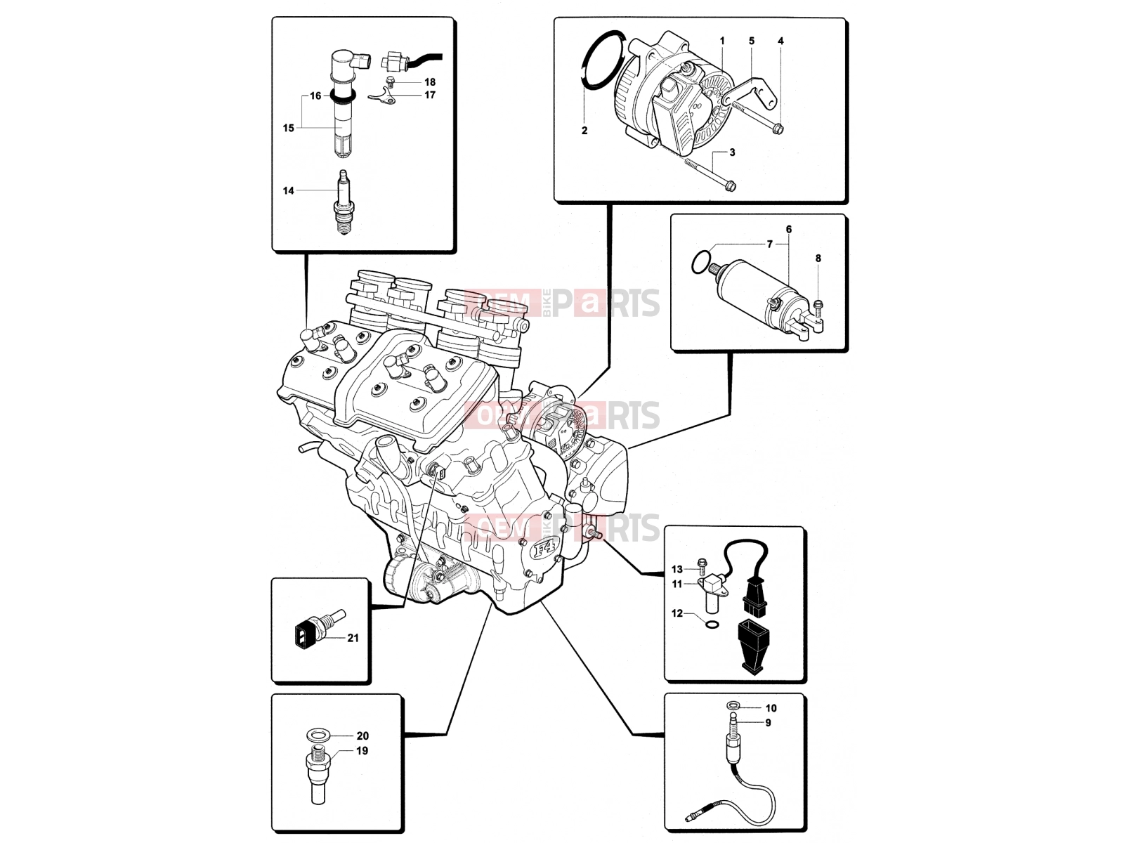 MV Agusta Brutale 750 ORO Engine Electric System