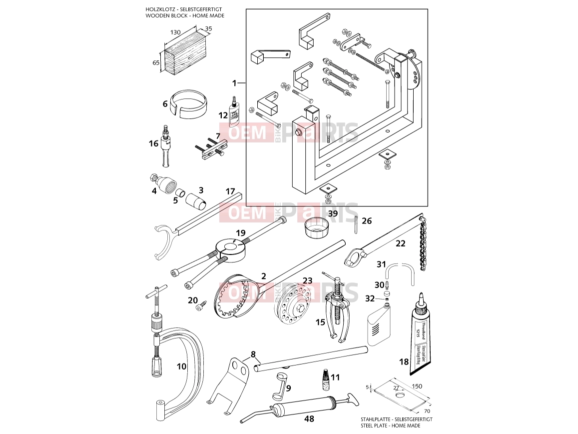 Special tools (engine)|Engine|29 - KTM 400 LC4-E (932606) [EU] 2000