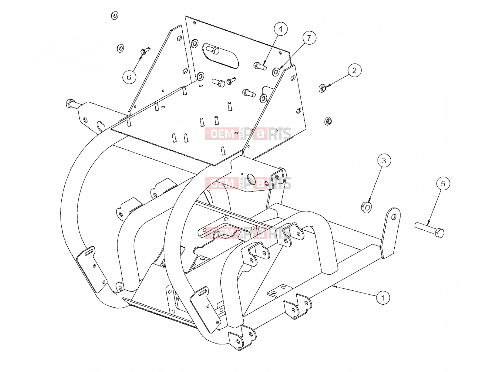 FRAME » FRAME, SUPPORT, FRONT - (49GEMFRAME11FRT) - Polaris GEM - e2/e4/e6/eS/eL/eLXD 2011