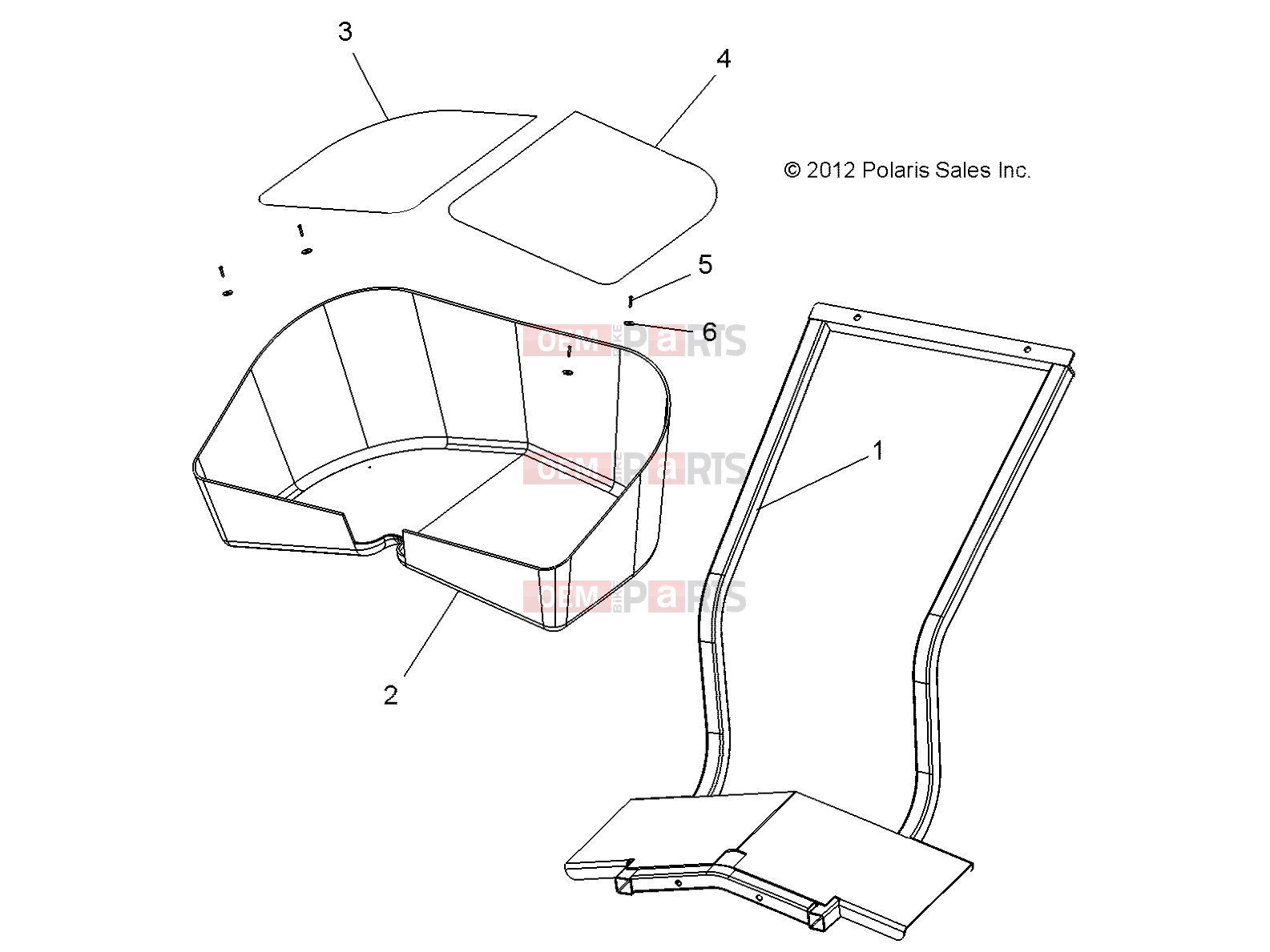 Polaris 2007 LEV GEM - E2/E4/E6/ES/EL/ELXD FRAME | FRAME, OPTIONS, LOWER FRAME LINKSBACK - e2/e4/e6 (49GEMOPTIONS11LINKSBACKE4)