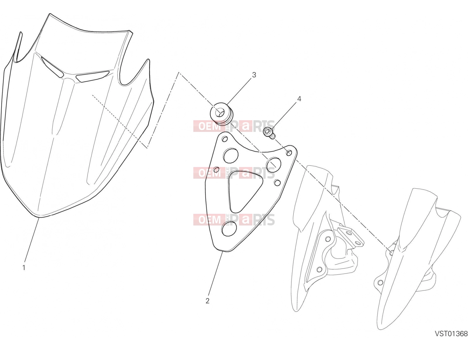DUCATI 2016 Diavel WINDSHIELD [MOD:DVL]