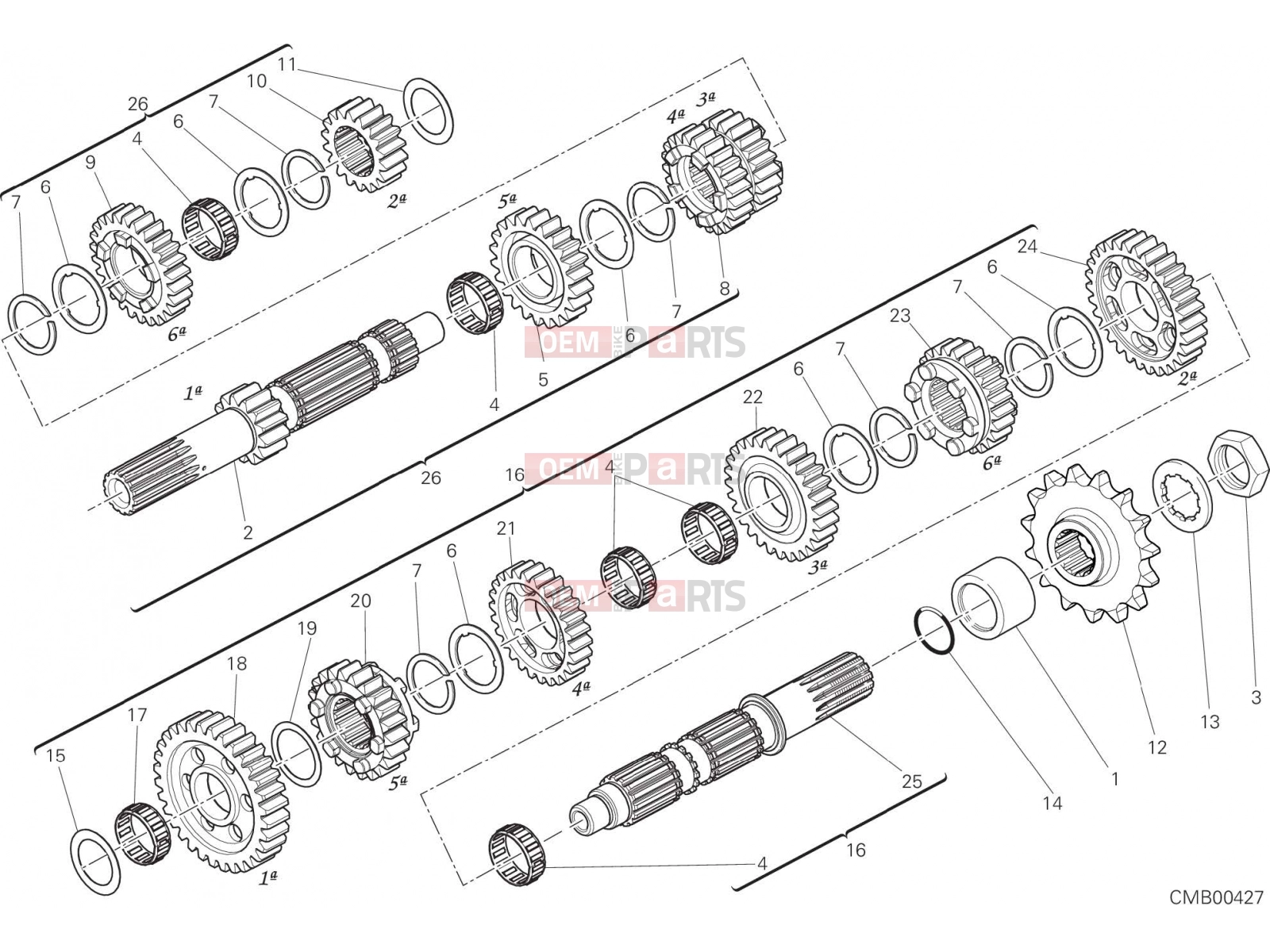 DUCATI 2016 Hyperstrada 939 GEAR BOX [MOD:HY939STR]
