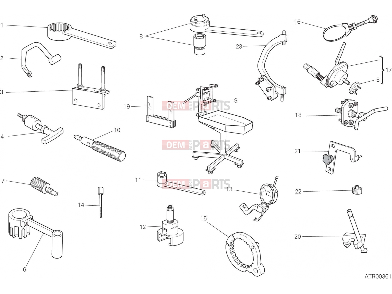 DUCATI 2018 Monster 797 WORKSHOP SERVICE TOOLS, ENGINE [MOD:M 797]