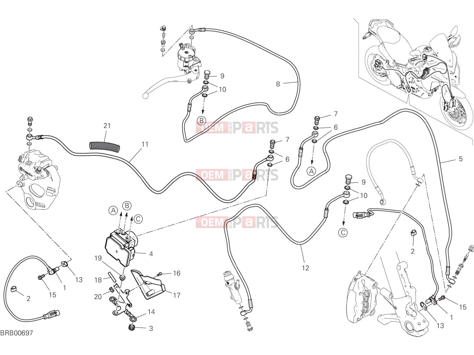 DUCATI 2019 Multistrada 950  BRAKING SYSTEM ABS [MOD:MS950]