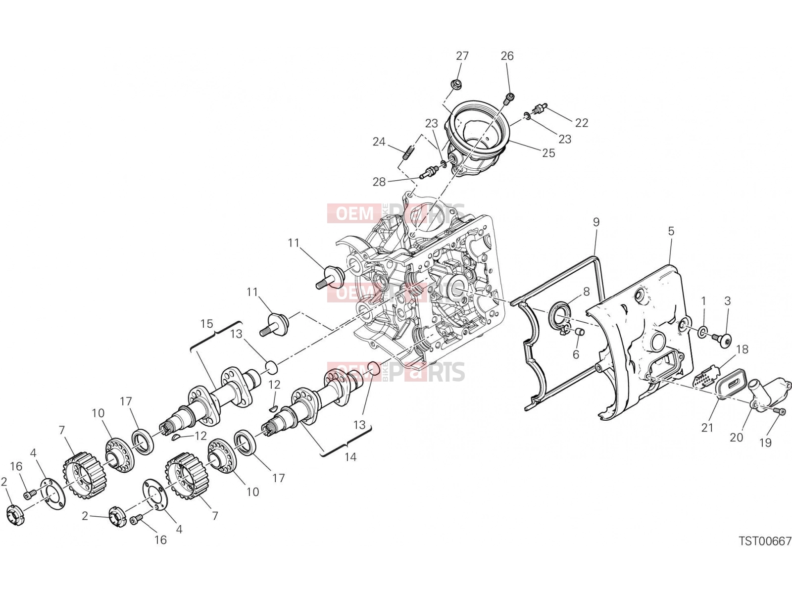 DUCATI 2020 Multistrada 950  HORIZONTAL HEAD – TIMING SYSTEM [MOD:MS950]