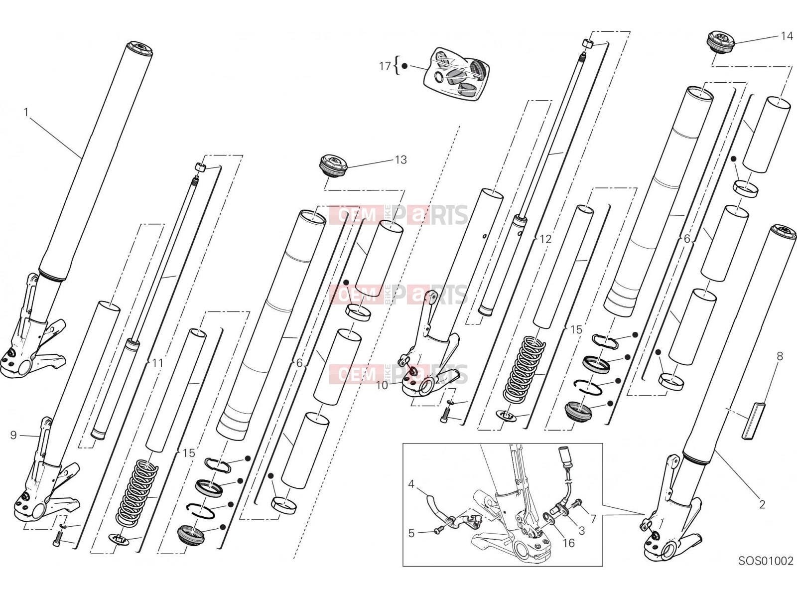 DUCATI 2021 Diavel 1260 FRONT FORK [MOD:DVL1260]