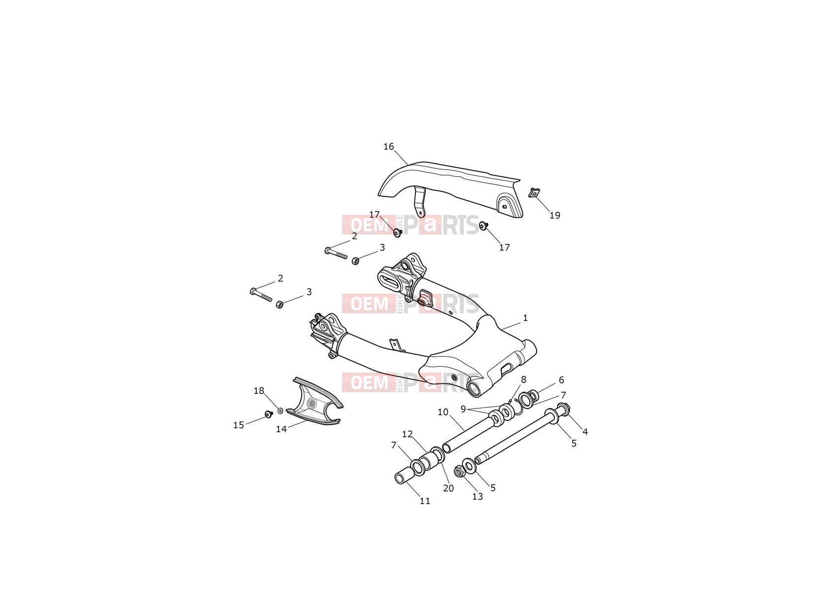 Triumph 2016 THRUXTON R Swingarm Assembly