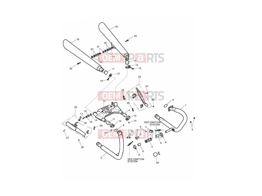 Triumph 2014 THUNDERBIRD STORM Exhaust System - All Except...