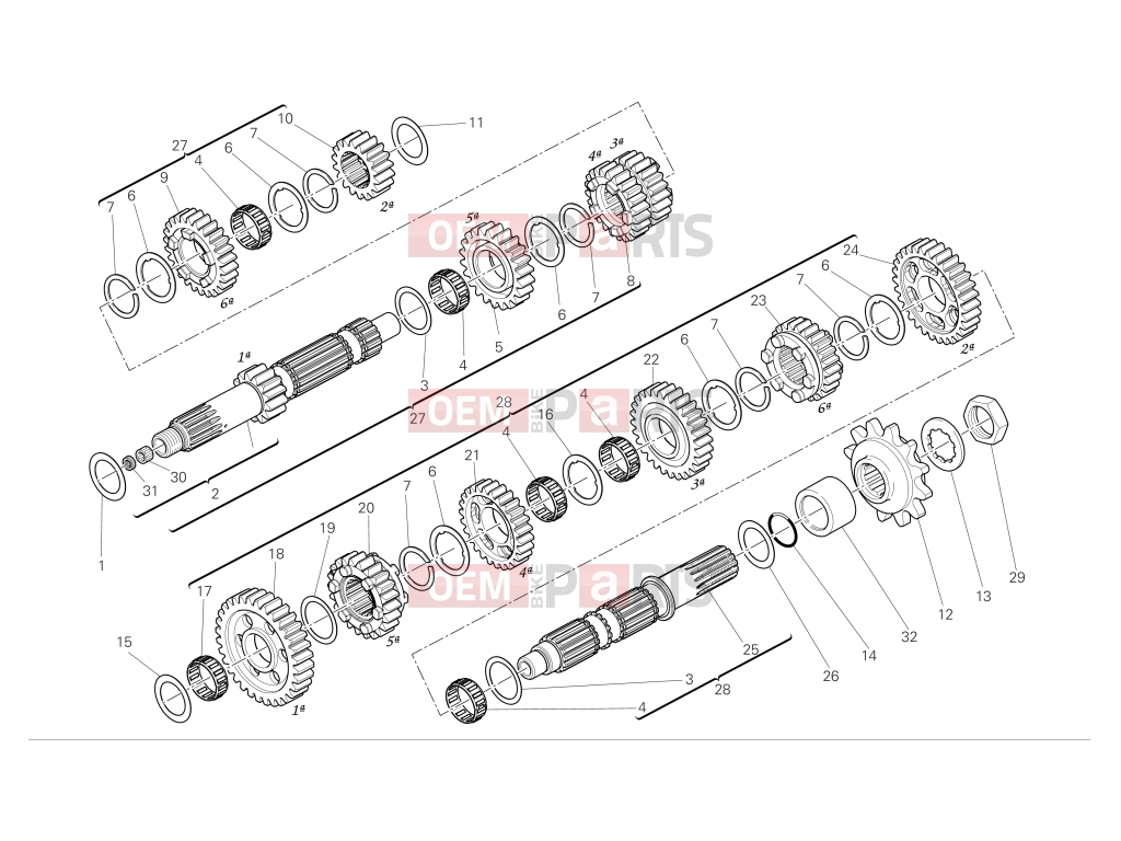 DUCATI 2009 Monster 1100 Gearbox
