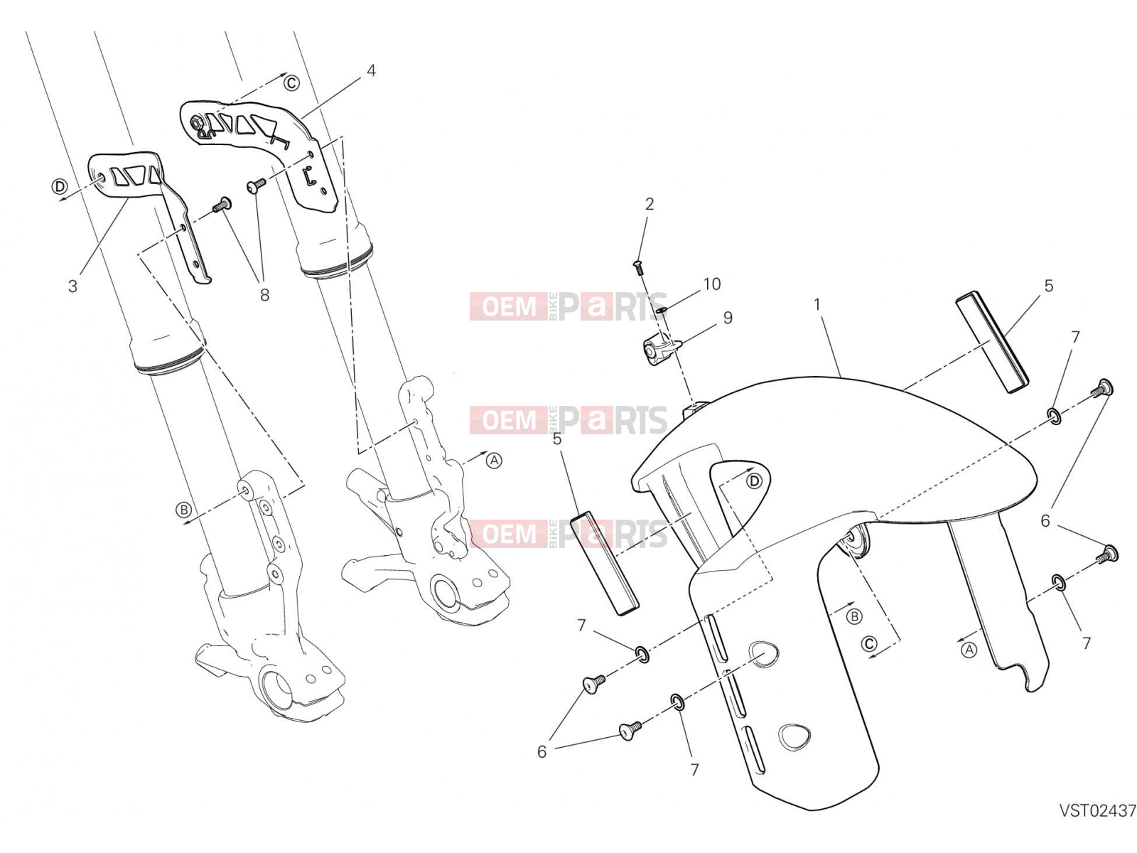 DUCATI 2023 DesertX FRONT MUDGUARD