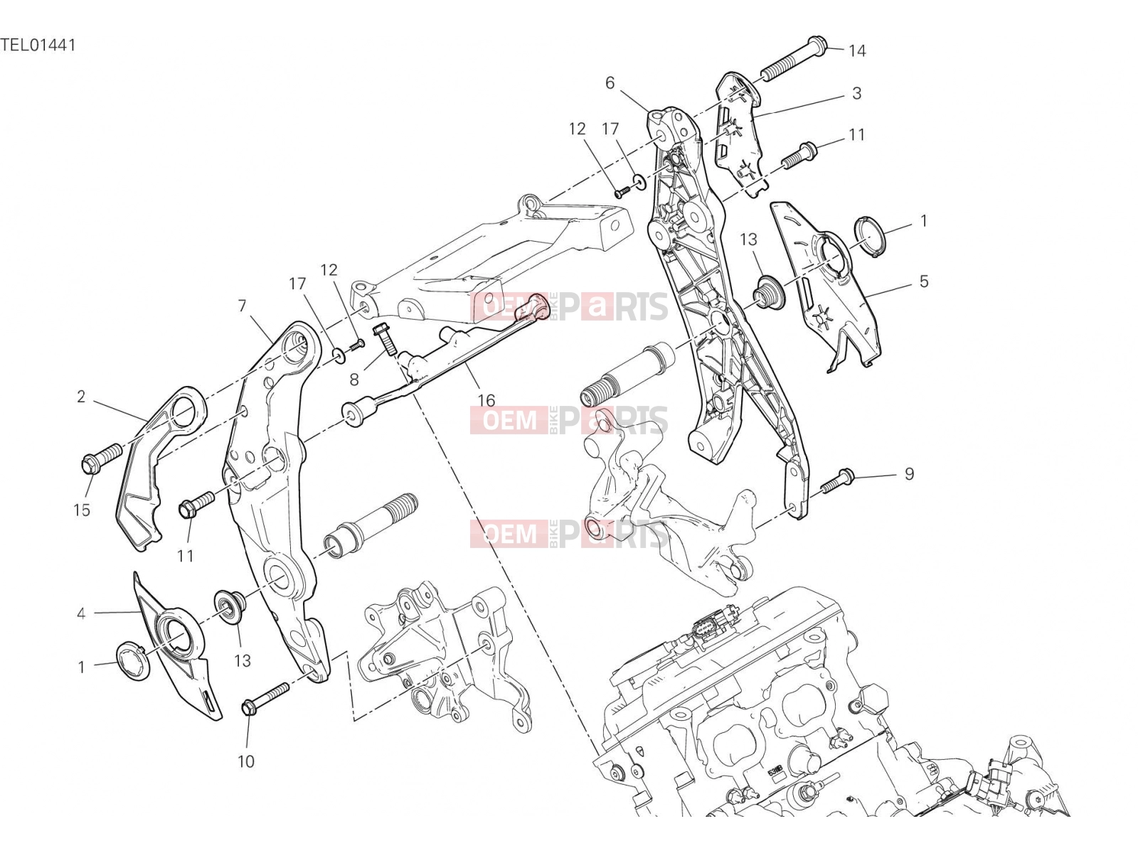 DUCATI 2023 Multistrada V4 FRAME PLATE UNIT
