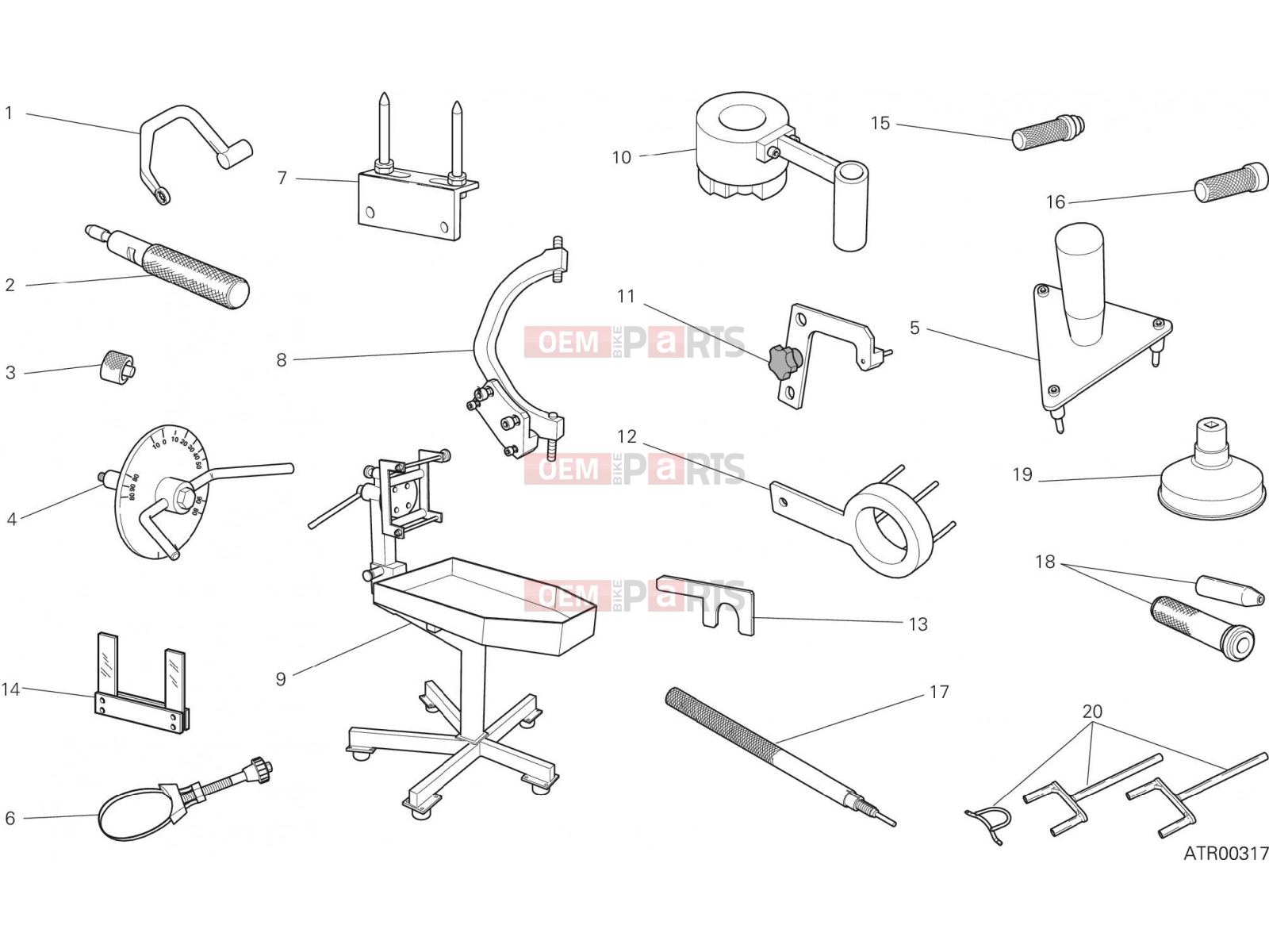 DUCATI 2017 Monster 1200 WORKSHOP SERVICE TOOLS, ENGINE [MOD:M 1200]