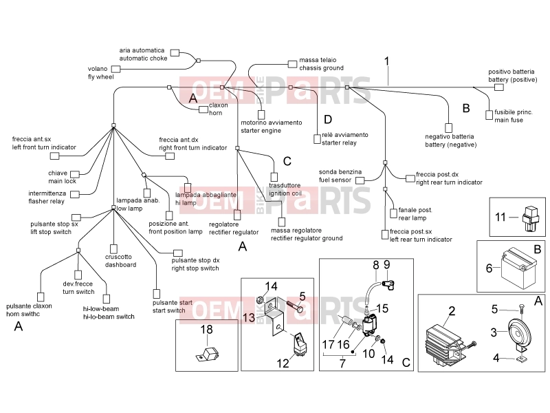 FRAME » Electrical system - Derbi Variant Sport 50 2017