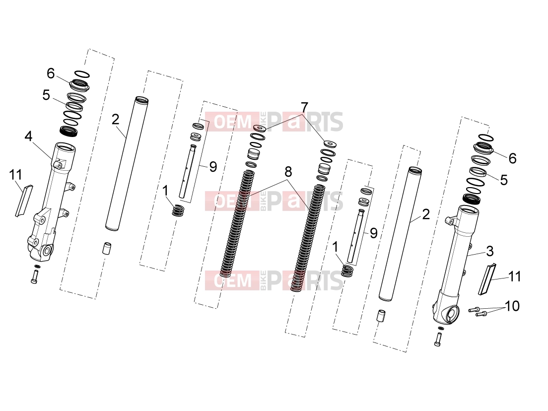 FRAME » Front fork - Derbi Variant Sport 50 2017