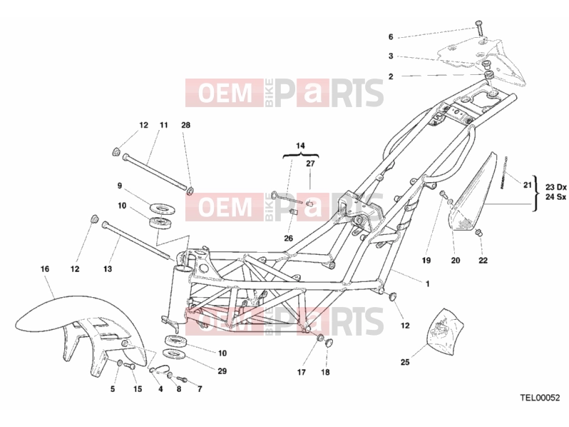 DUCATI 2001 Monster 400 FRAME MY00 » FRAME