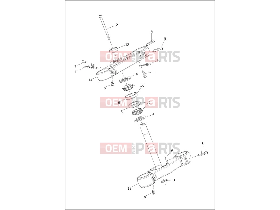 Harley-Davidson 2023 SOFTAIL SOFTAIL SOFTAIL STANDARD  - FXST FORK BRACKETS, FRONT - FXBBS, FXST