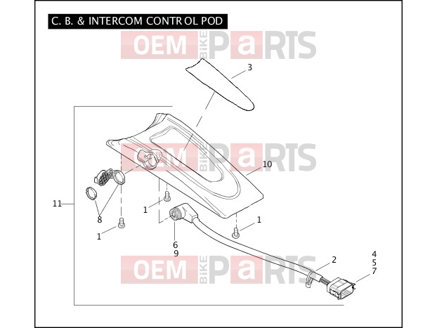 Harley-Davidson 2007 TOURING ROAD GLIDE  - FLTR C.B. & INTERCOM CONTROL POD