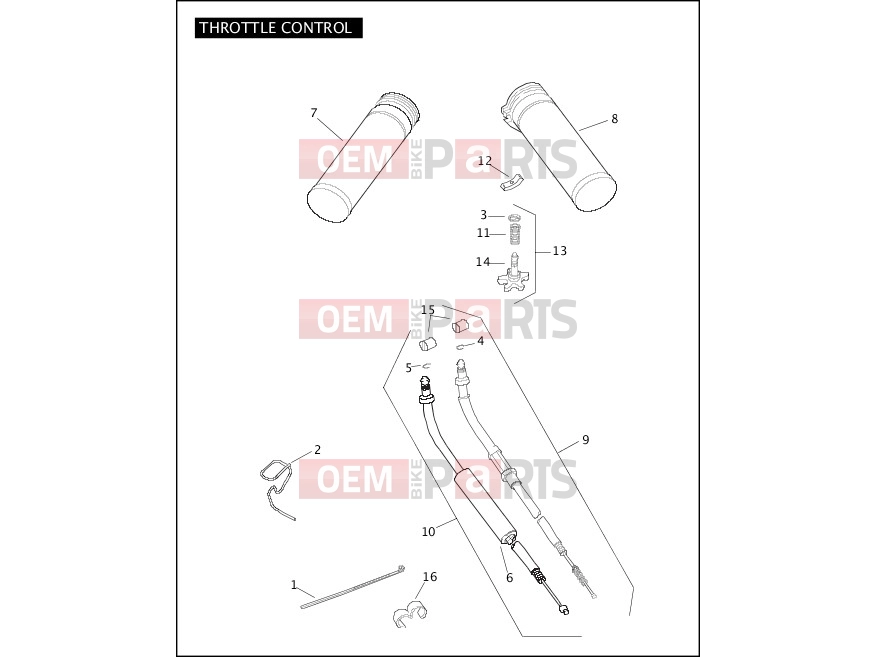 Harley-Davidson 2005 SOFTAIL NIGHT TRAIN  - FXSTB THROTTLE CONTROL