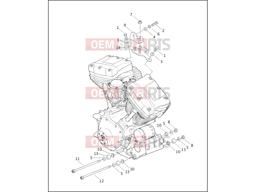 Harley-Davidson 2003 SOFTAIL NIGHT TRAIN  - FXSTB ENGINE MOUNTS