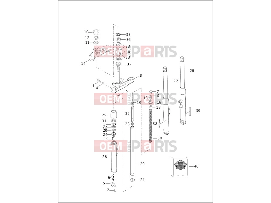 Harley-Davidson 2000 SOFTAIL FAT BOY  - FLSTF FRONT FORK - FXSTD
