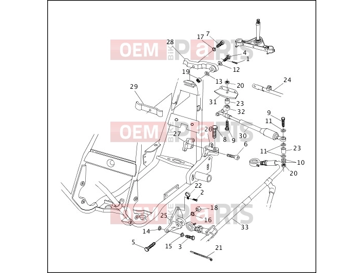 Harley-Davidson 1998 TOURING ELECTRA GLIDE STANDARD  - FLHT SIDECAR CONNECTION KIT