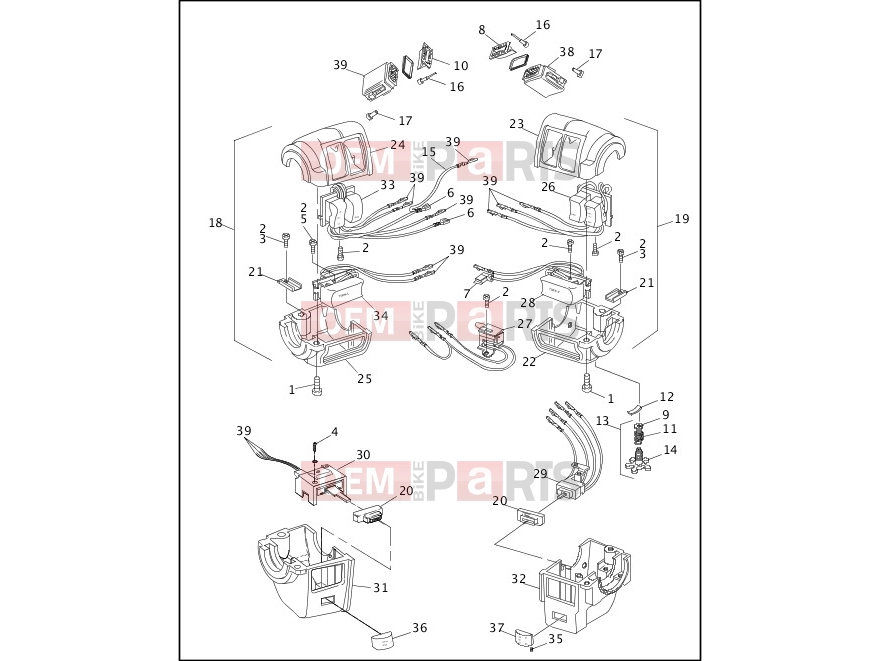 Harley-Davidson 1995 TOURING ELECTRA GLIDE STANDARD  - FLHT HANDLEBAR SWITCHES - 1995