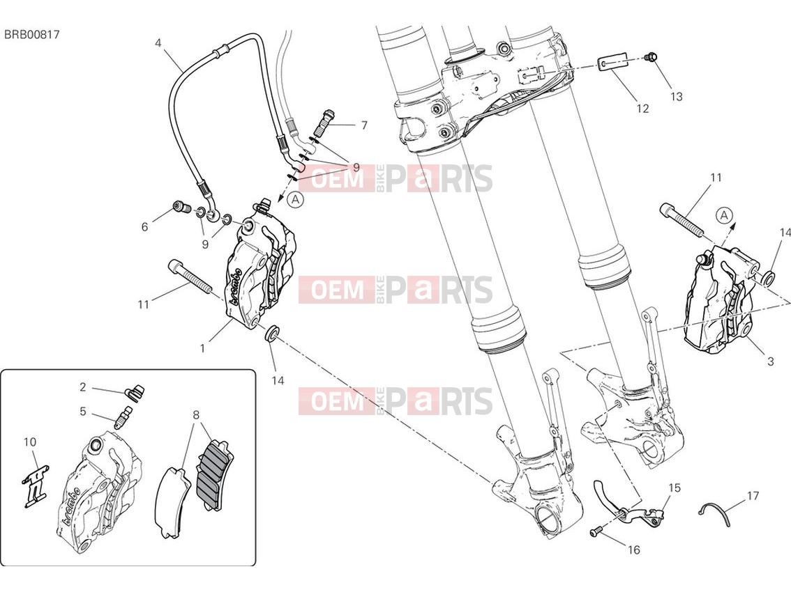 DUCATI 2024 Multistrada V4 RS Front brake system
