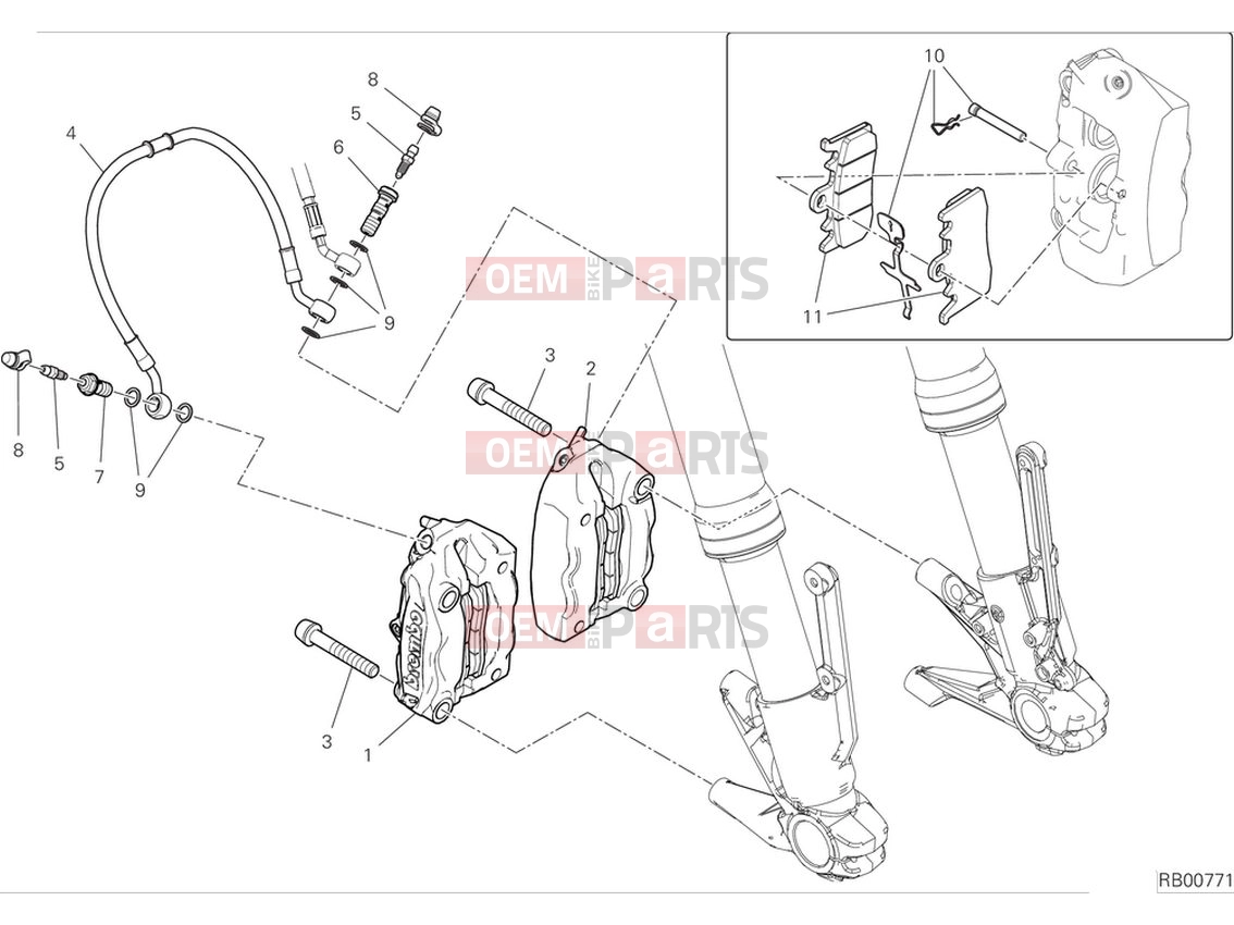 DUCATI 2024 Monster Plus Front brake system