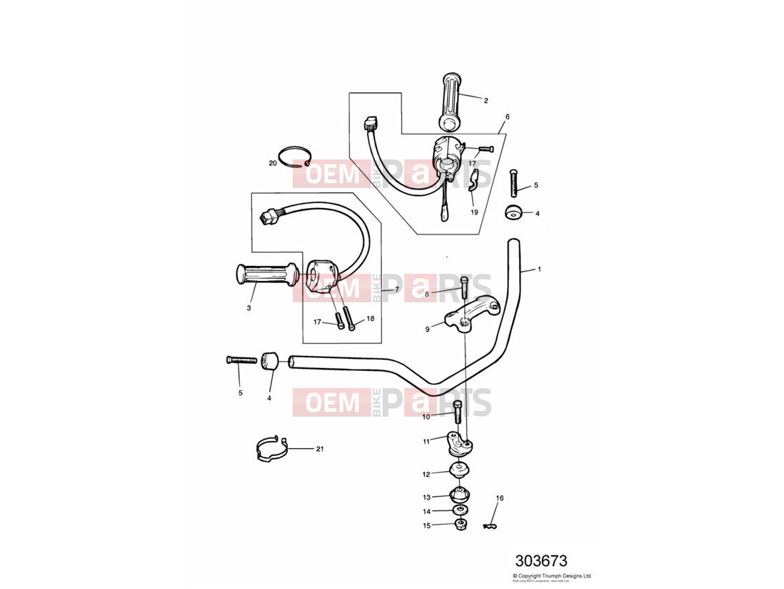 Triumph 2002 THUNDERBIRD Handlebars and Switches