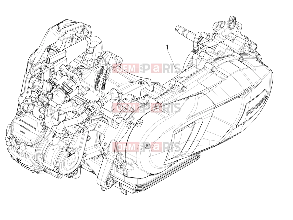 PIAGGIO Medley 200 E5+ (EU) Engine » Engine assembly