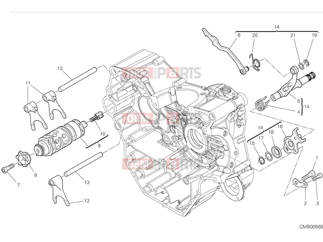 Shift cam & fork - Ducati Monster SP 2023