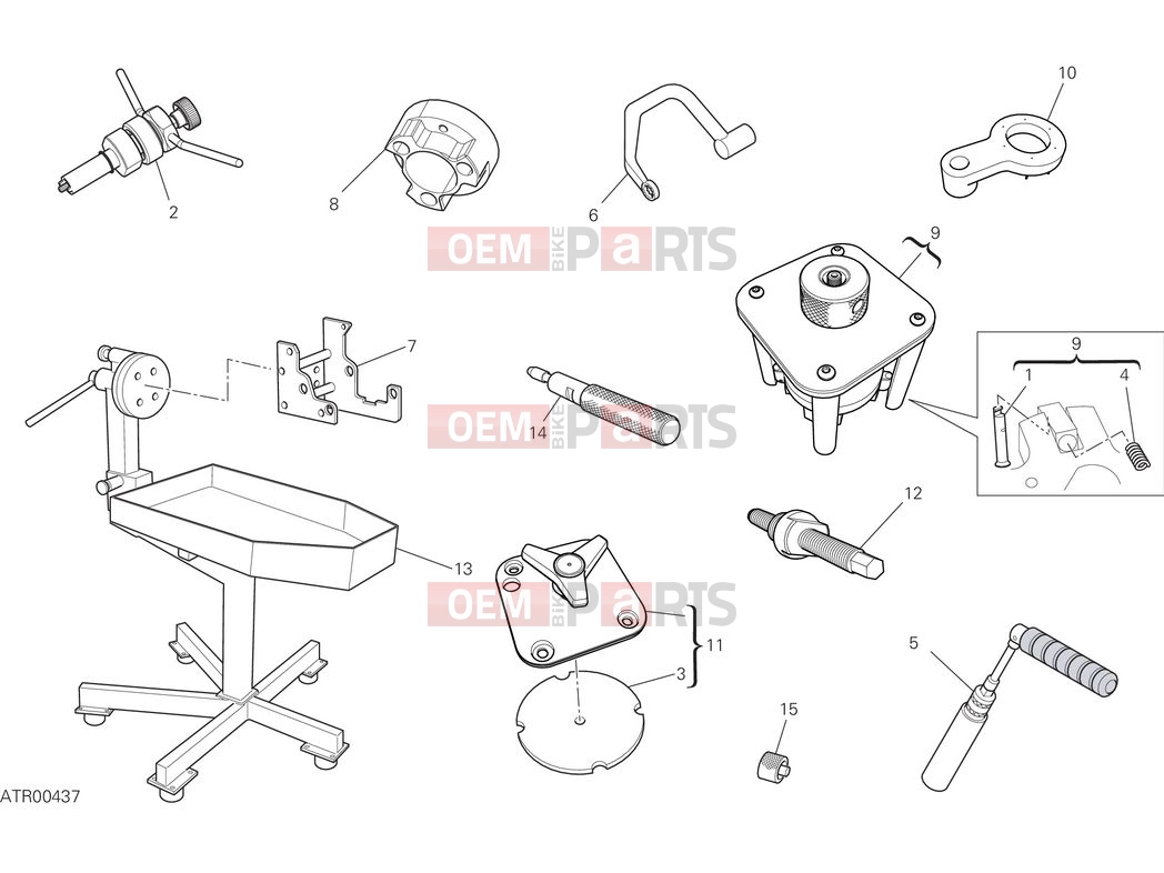 Workshop service tools - engine (2) - Ducati Panigale V2 S 2025