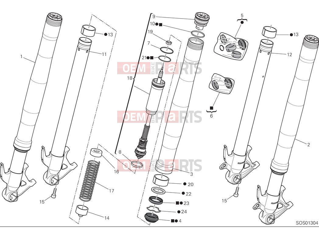 DUCATI 2025 Panigale V4 Front fork
