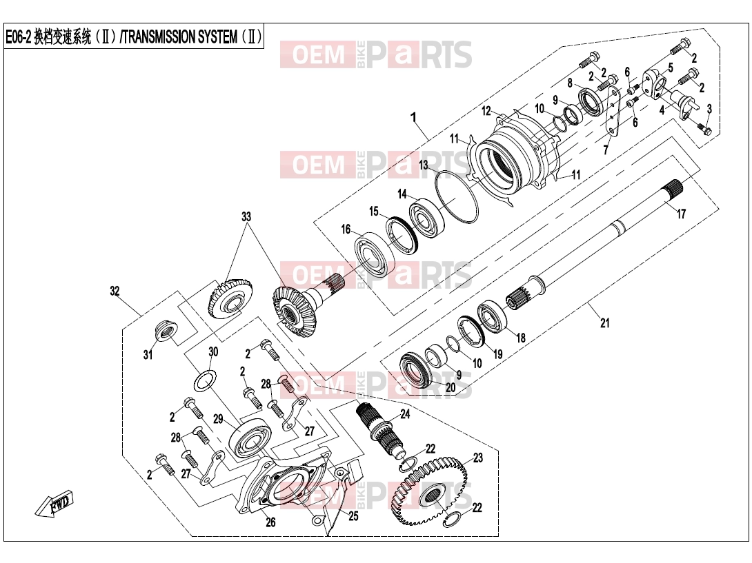 CFMOTO 2019 UTV UFORCE 800 (CF800-3) TRANSMISSION SYSTEM (2) - E06-2-A